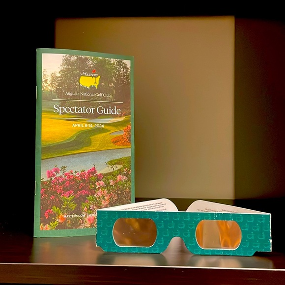 Masters 2024 Spectator Guide and Masters 2024 Eclipse Viewing Glasses - Picture 1 of 6